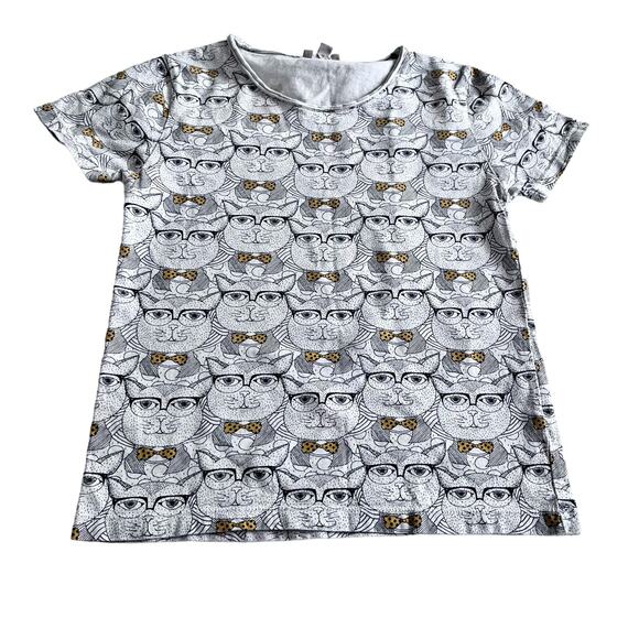 Emile et Ida boys cat faces t-shirt size 6 - Picture 1 of 7